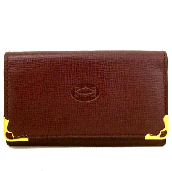 MUST DE CARTIER LEATHER KEY RING 6 RING KEY CASE/1A5095 - Picture 2 of 9